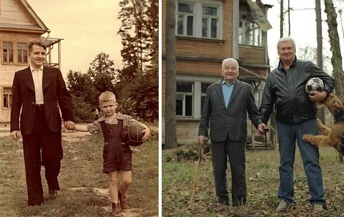 Recreation childhood photos before after 6