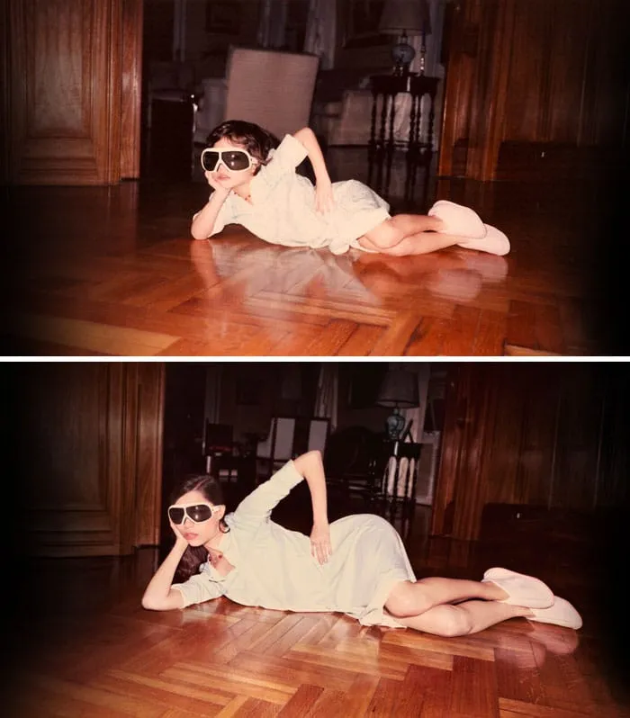 Recreation childhood photos before after 3