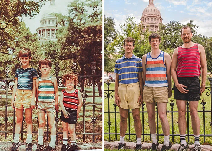 Recreation childhood photos before after 17