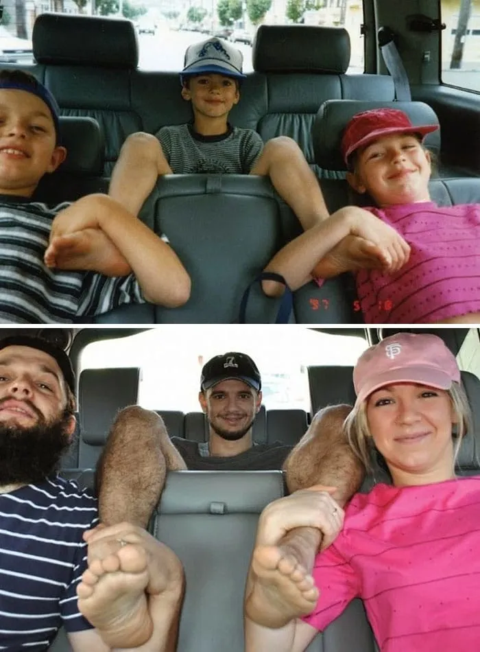 Recreation childhood photos before after 9